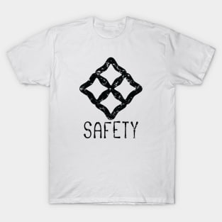 Africa Sankofa Adinkra Symbol "Safety" Black. T-Shirt